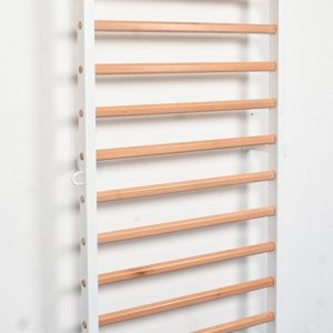 Spalliera Power Steel White, 2300x900 mm, Acciaio e Faggio, Cod. 221-M-Bianco