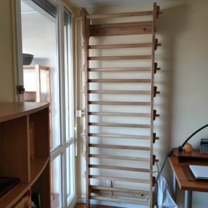 Spalliera Premium, Vintage Design, 2400x900 mm, 17 pioli, Rovere, codice 279-R